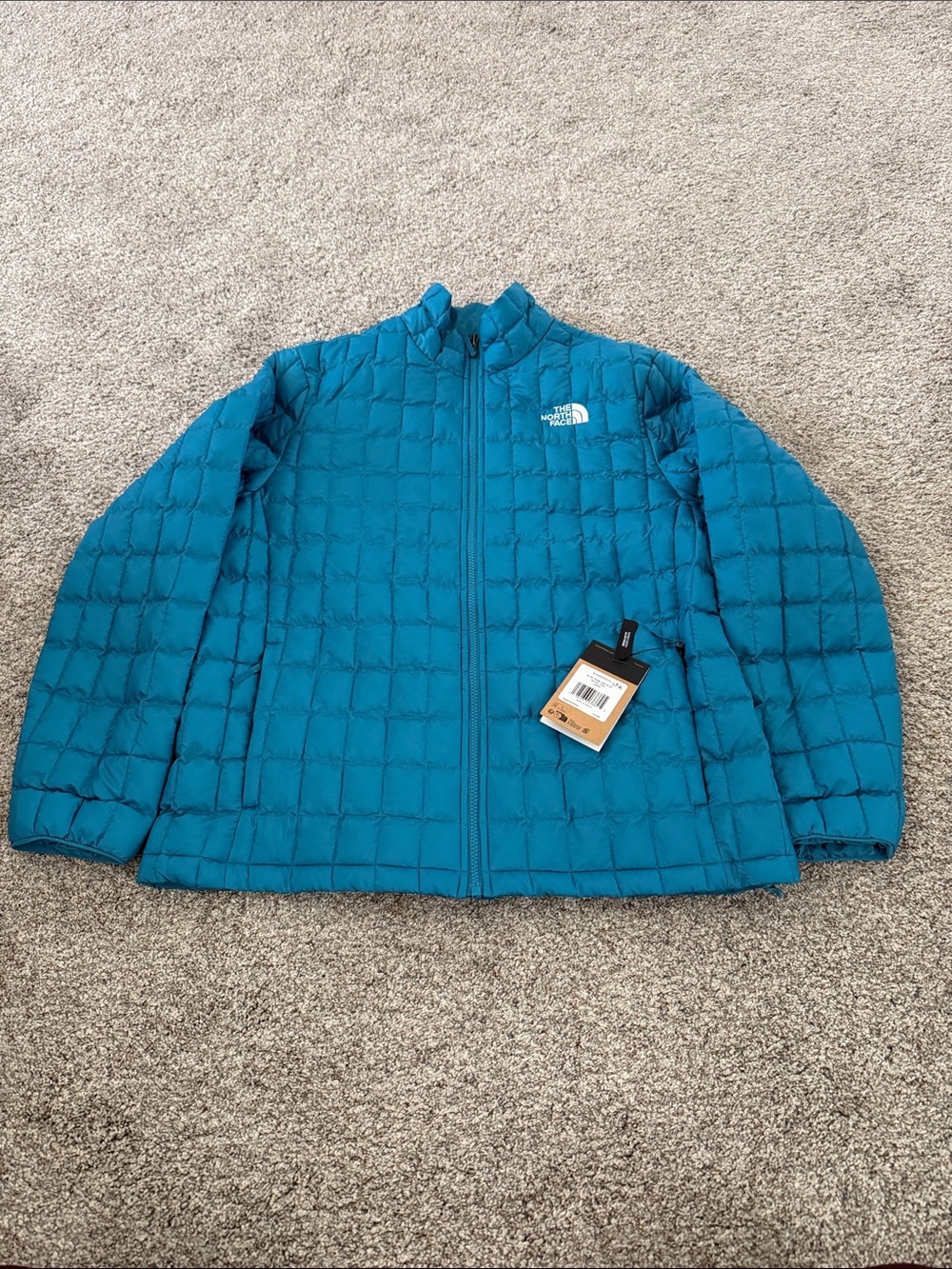 The North Face Men’s Thermal Insulated Jacket digital steel Blue Quilted Medium